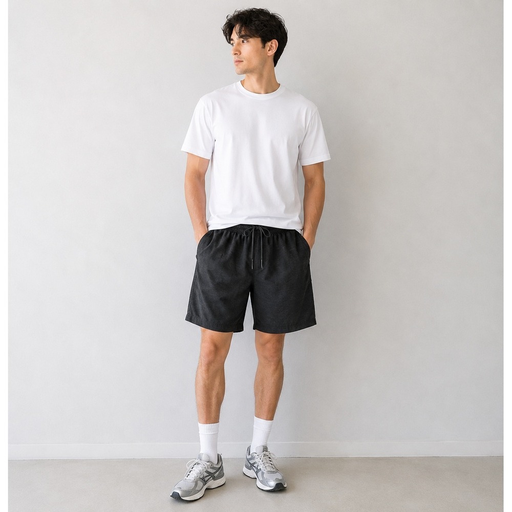 Lululemon Mens Pace Breaker Lined Shorts Black Heathered Space Dye Size L 310